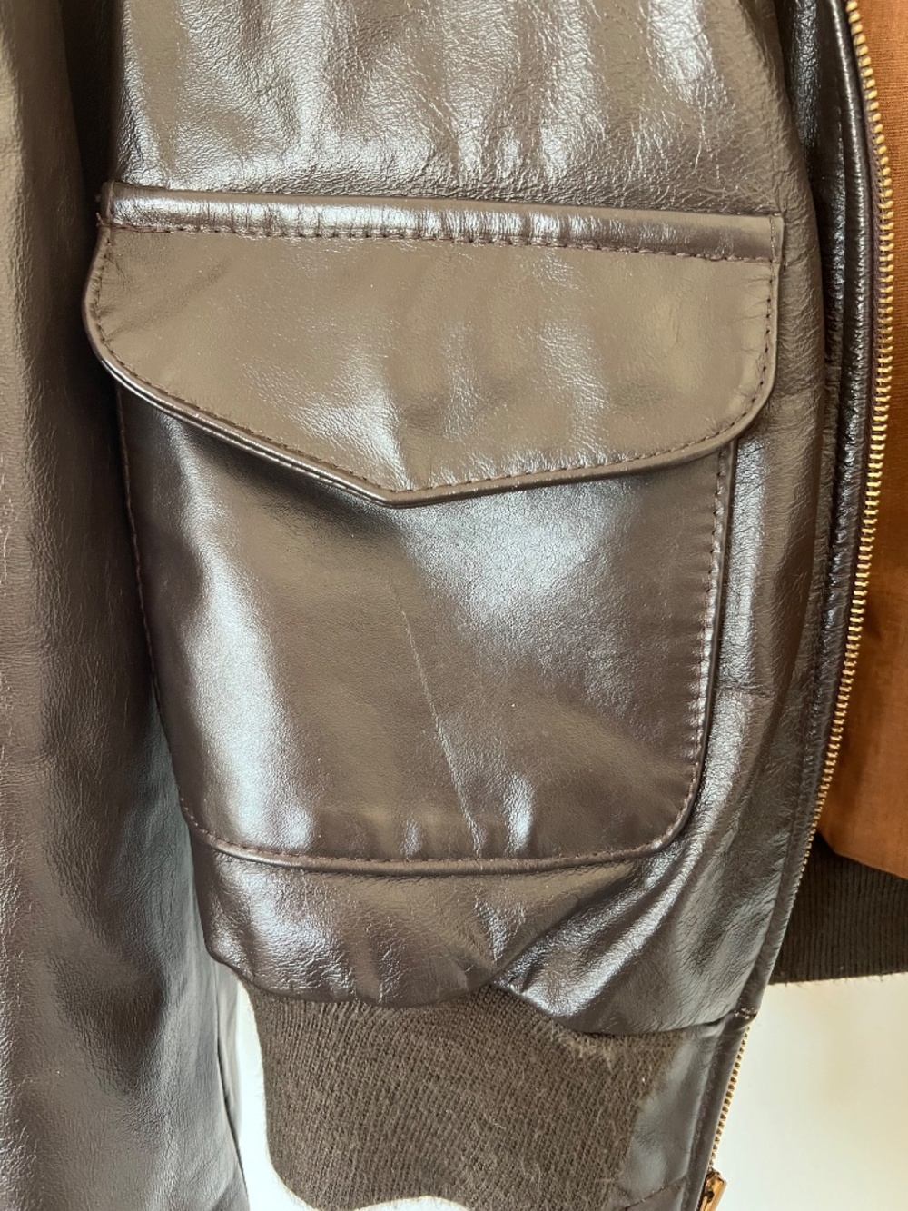 1978 Authentic Avirex Limited A-2 Military Flight Leather Bomber Jacket USA Made - Picture 4 of 6